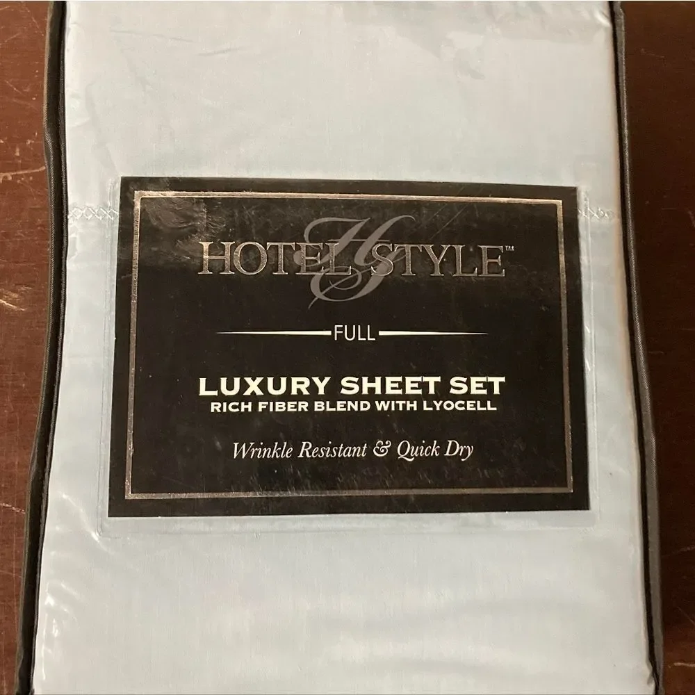 Hotel Style 500 Thread Count Tri-Blend with Lyocell Bed Full Sheet Blue